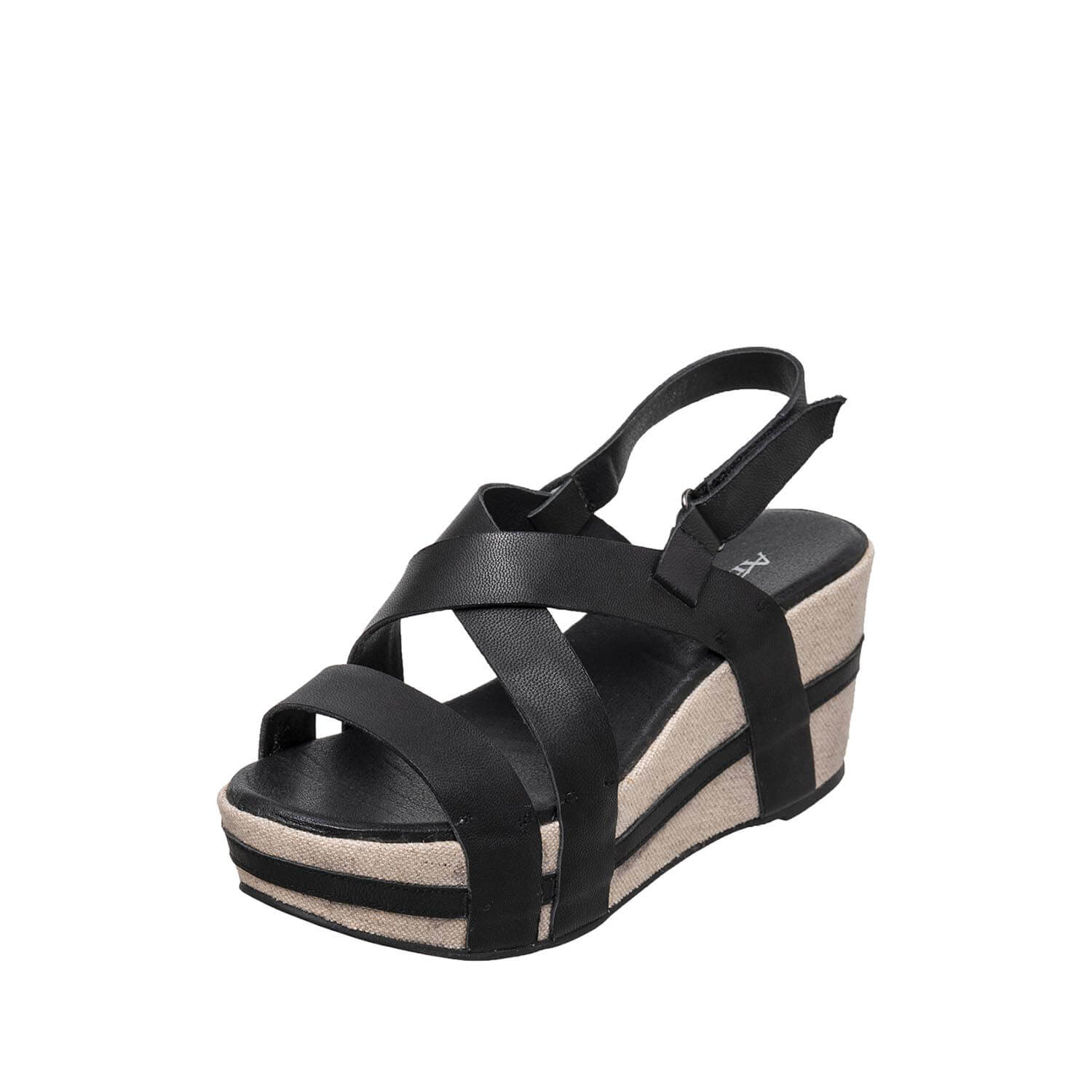 819 Crossed Classics Sandals Black