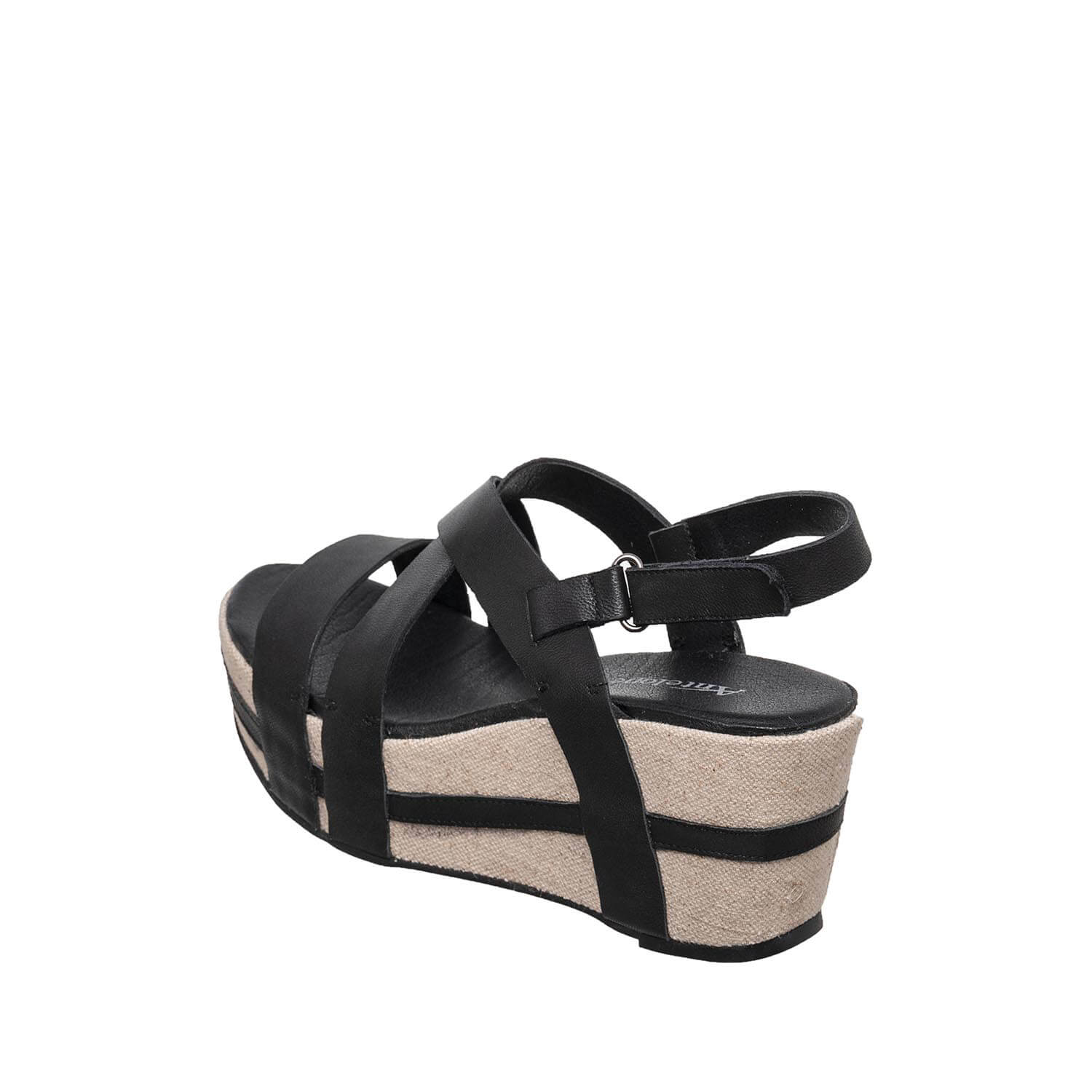 819 Crossed Classics Sandals Black