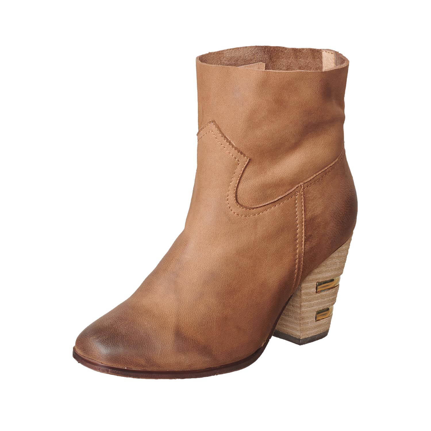 924 Inset Heel & Stitched Bootie Taupe