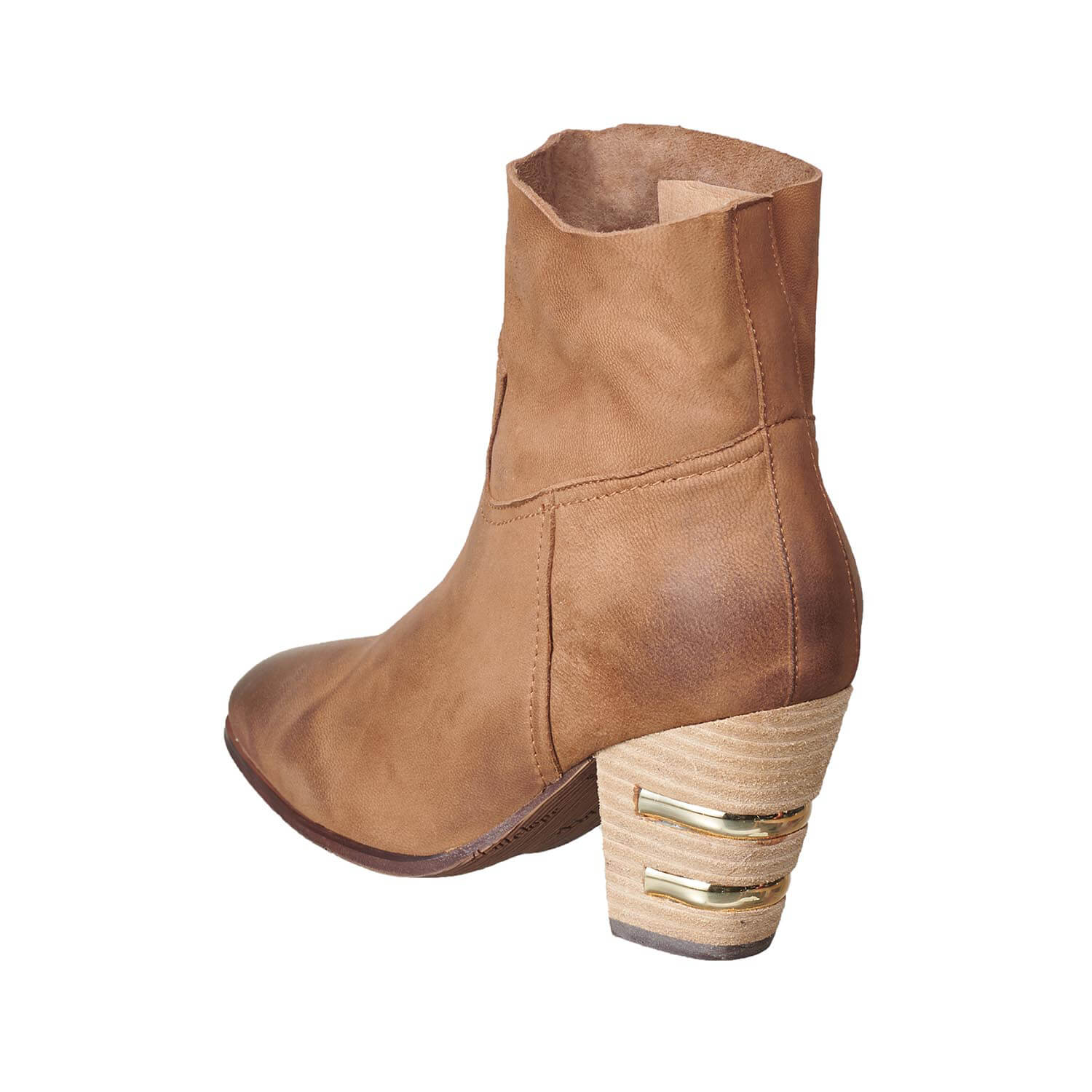 924 Inset Heel & Stitched Bootie Taupe