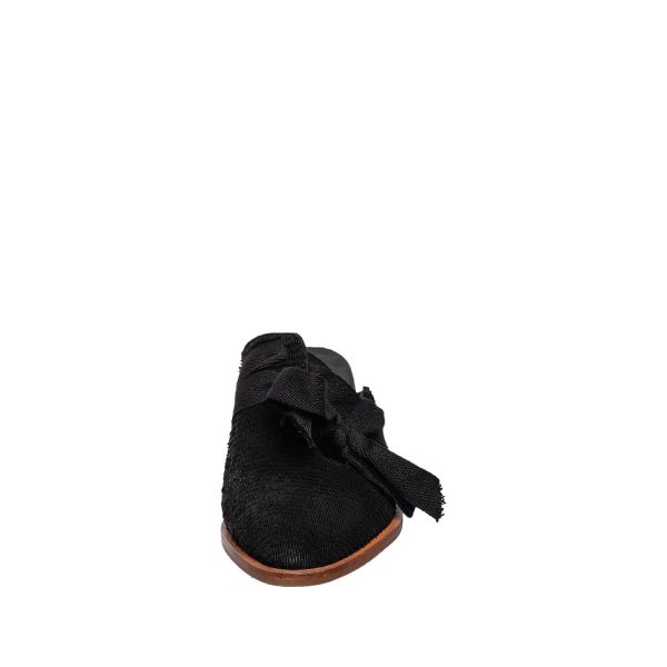 B51 Ladee Leather Mule Shoes in Black