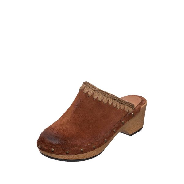 M22 Hedy Women's Suede Clogs - Taupe