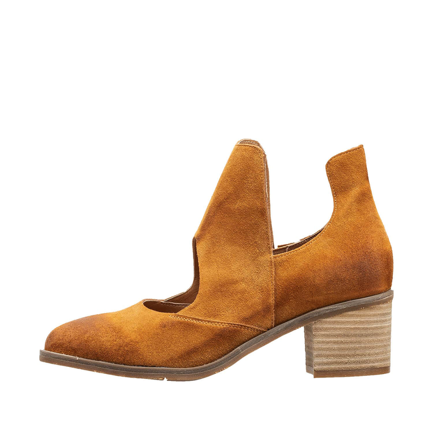 N47 Cage Suede Heel Booties for Women N47 Cage Suede Heel Booties for Women - Cognac