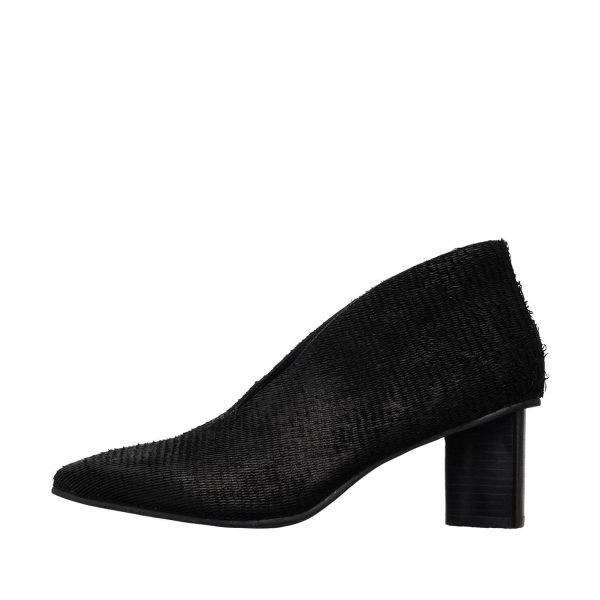 Q1 Hilde Leather Heel Shoes for Women - Black