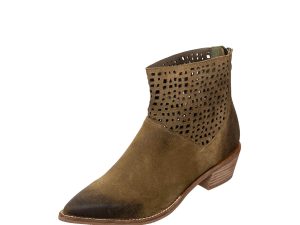 Olive Comfortable Suede Ankle Boots for Women X55 Cass
