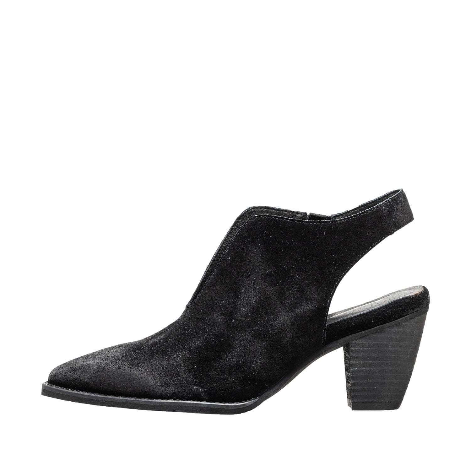 black mule shoes with heel