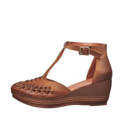 brown closed back shoes for women