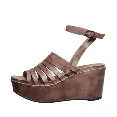 brown platform sandals