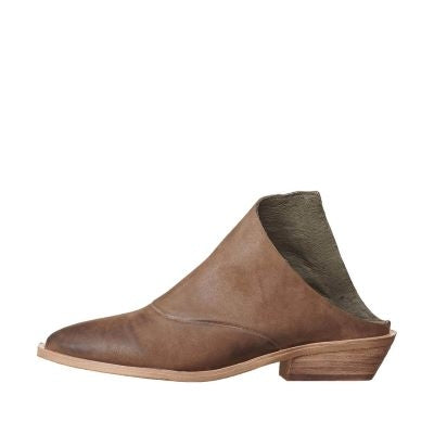 brown western mules shoes