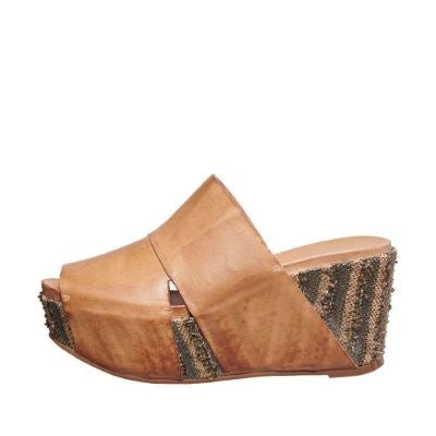 comfort slide platform sandals