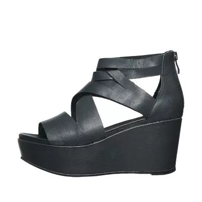 cutout wedge sandals