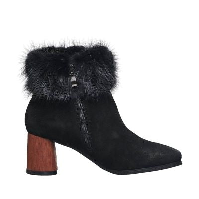 heel booties with fur heel booties with fur