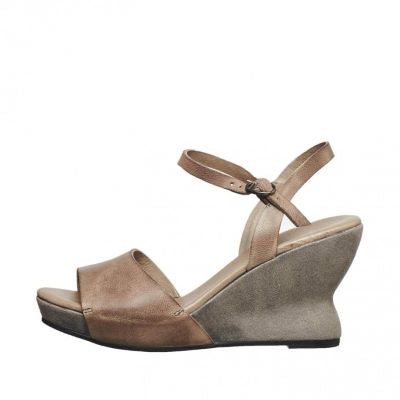 best brown low wedge sandals