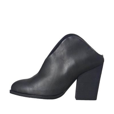 open heel clogs shoes in black