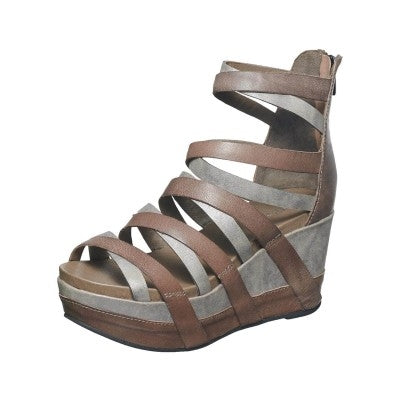 strap up wedge sandals for women