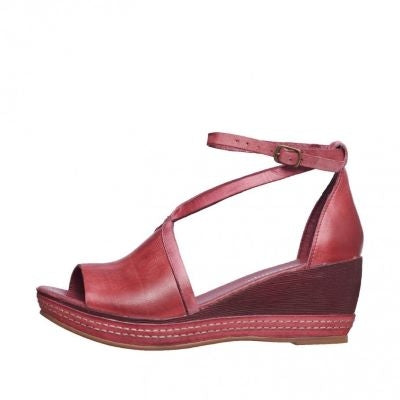 wedge sandals with closed back