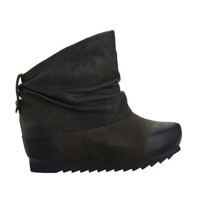 womens black platform booties