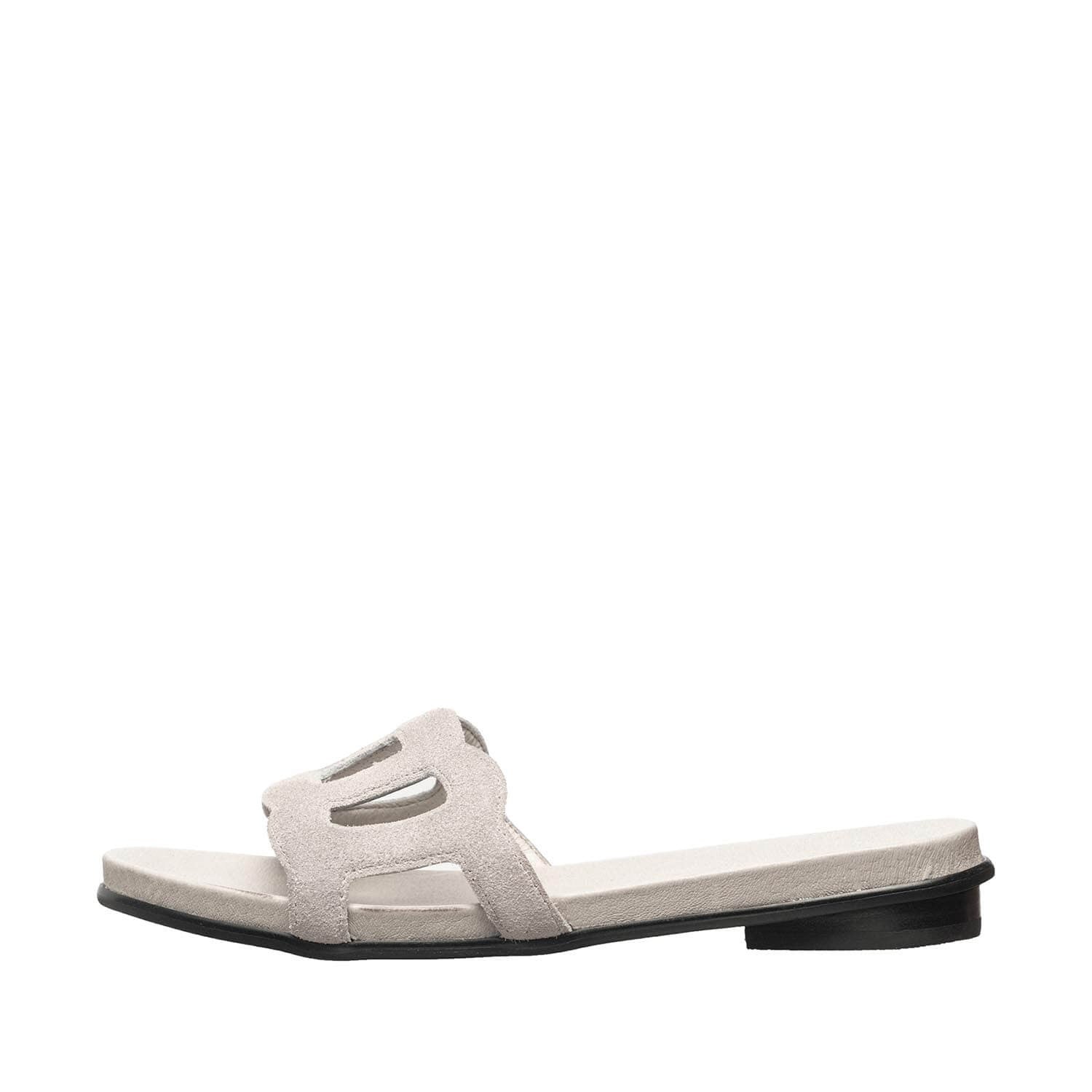 white mule sandals