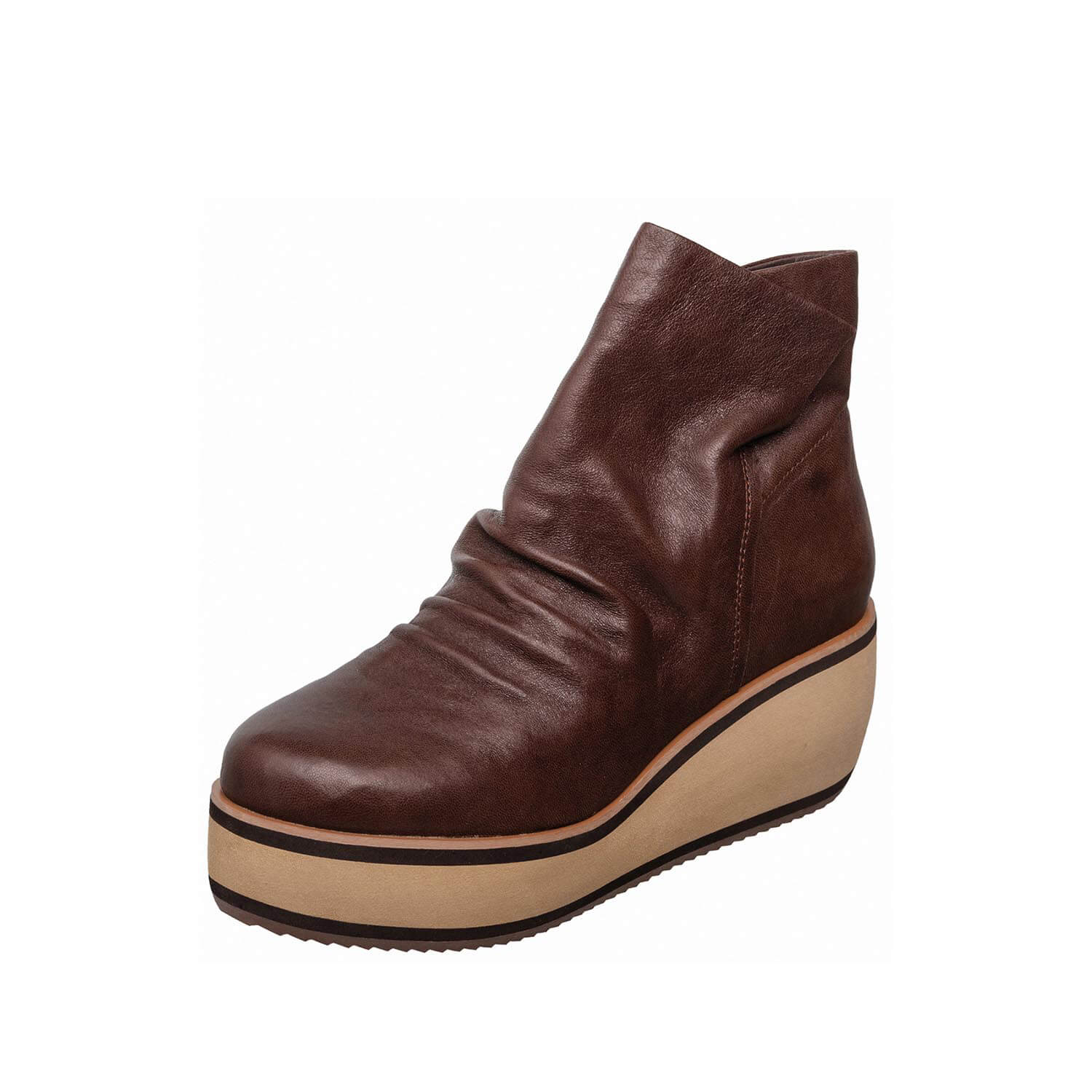 wedge platform ankle boots ruched leather by ayalla wedge platform ankle boots ruched leather by ayalla
