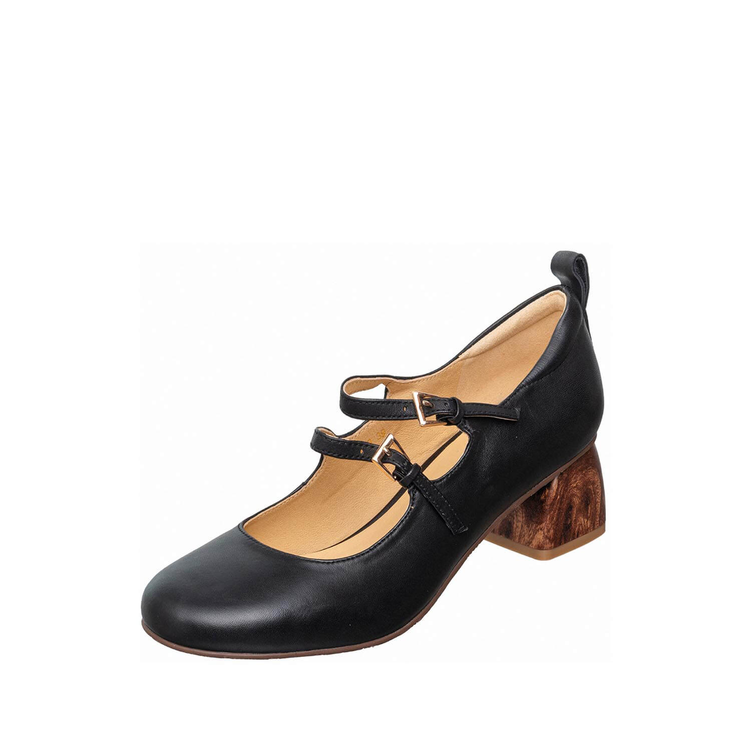 double strap mary jane block heel pumps by ayalla