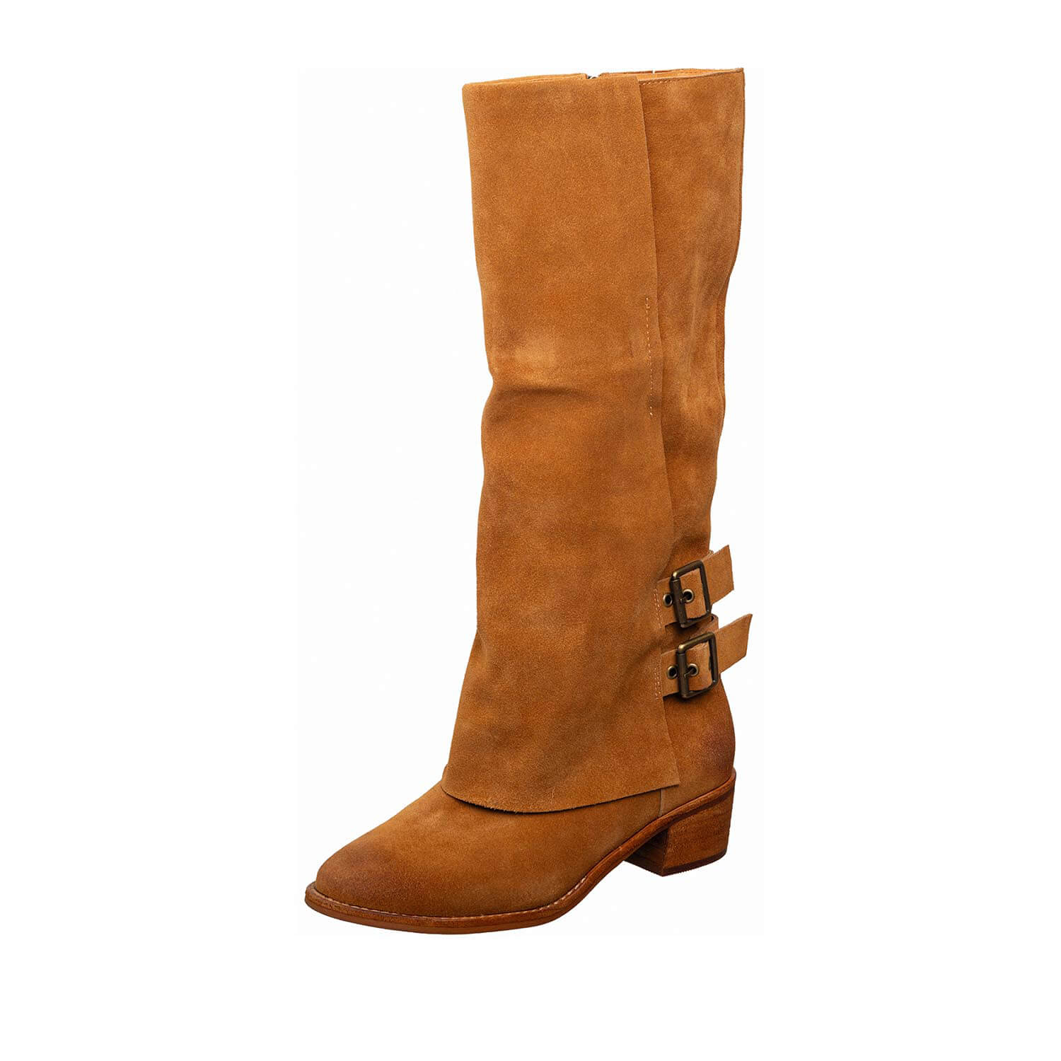 suede tall boots double buckle detail by ayalla suede tall boots double buckle detail by ayalla