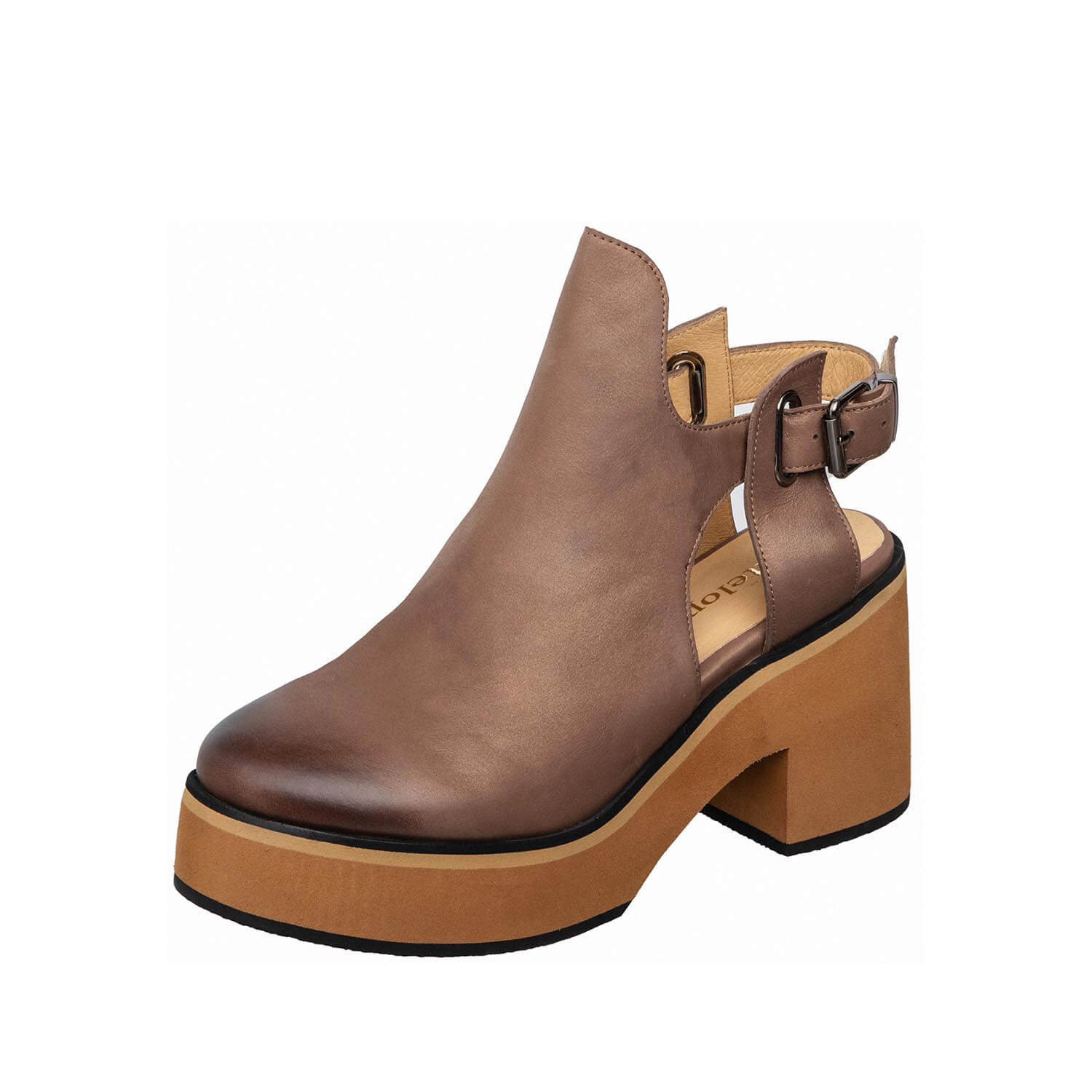 platform slingback clogs buckle strap block heel by ayalla