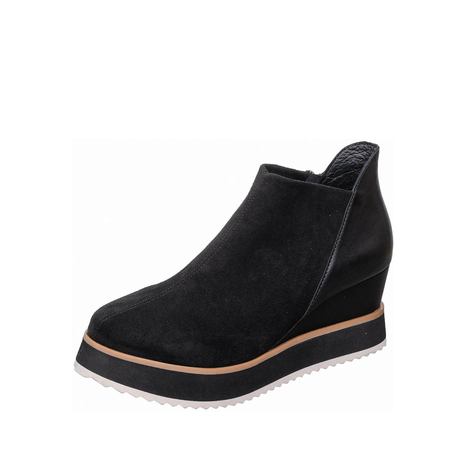 suede wedge ankle booties elastic side panel by ayalla suede wedge ankle booties elastic side panel by ayalla